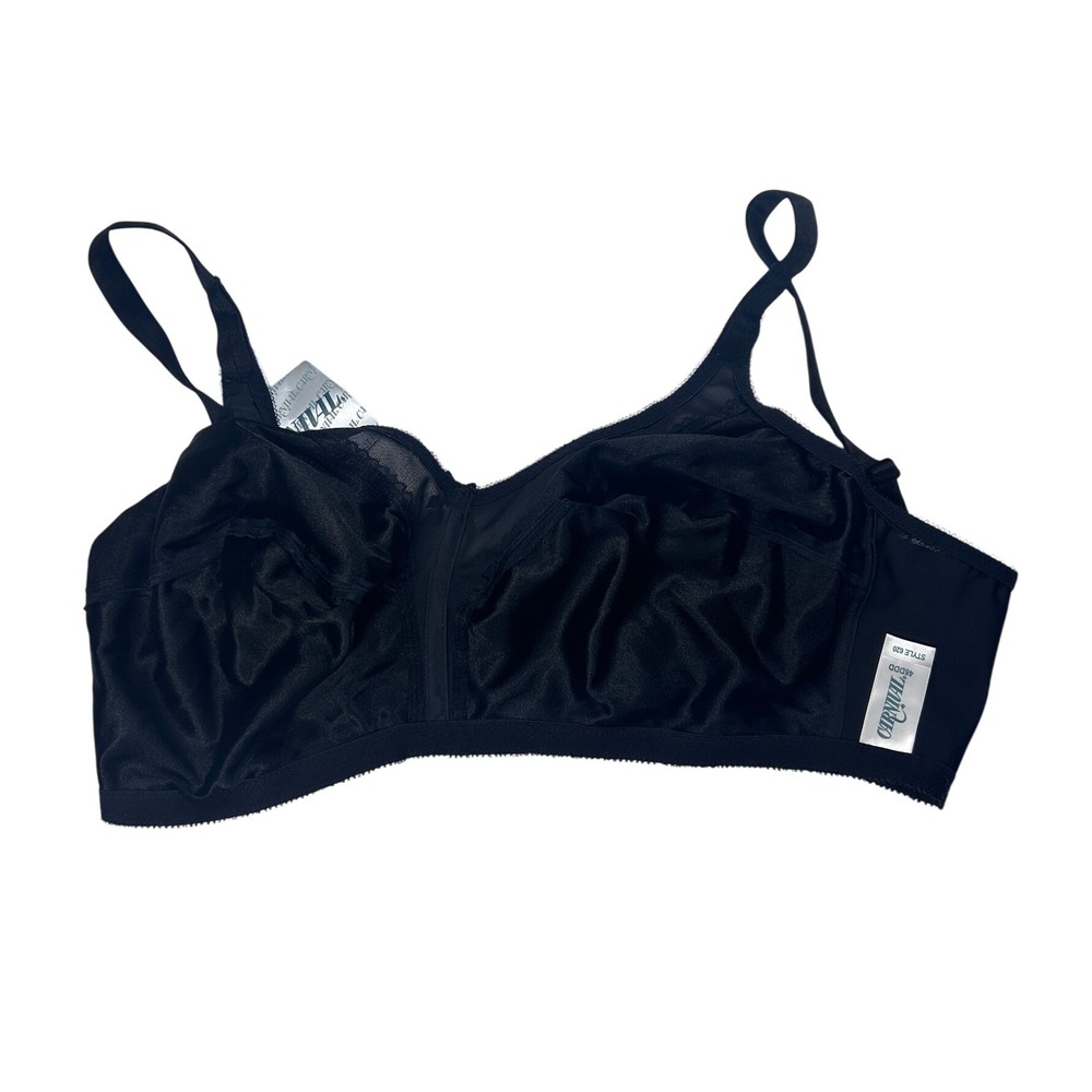 Carnival Style 620 Black Full Coverage Bra 46DDD Underwire Support NEW